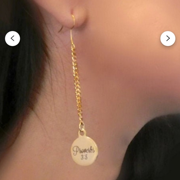 Christian Bible Verse Scripture Earrings - Picture 3 of 4